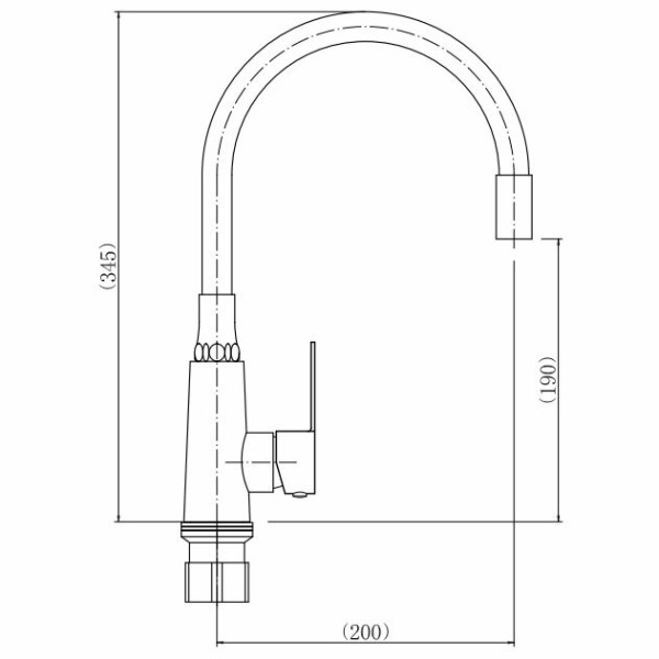 Смеситель для кухни Fashun сатин/коричневый (A54301-16)