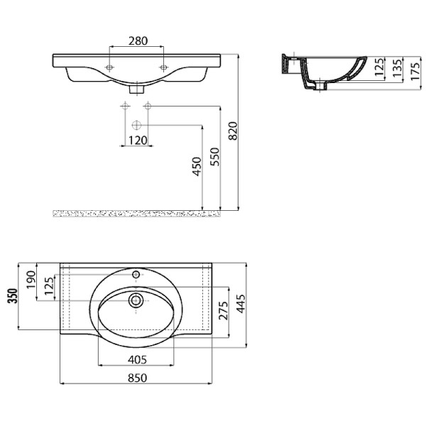Раковина мебельная Creavit Epic 85x44,5 белая (ET185-00CB00E-0000) Раковина мебельная Creavit Epic 85x44,5 белая (ET185-00CB00E-0000)