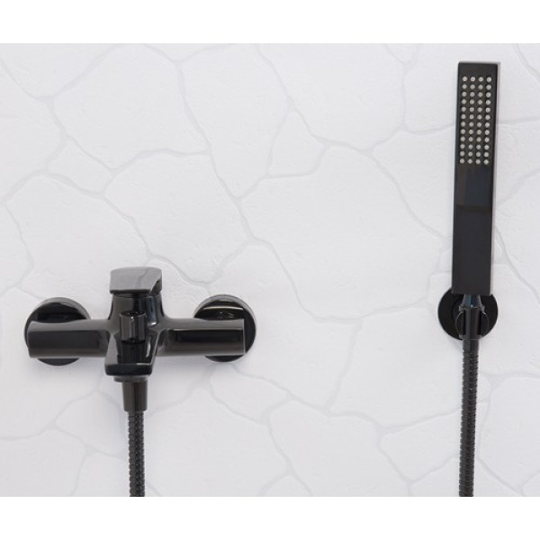 Смеситель для ванны и душа WasserKRAFT Glan черный глянцевый (6601) Смеситель для ванны и душа WasserKRAFT Glan черный глянцевый (6601)