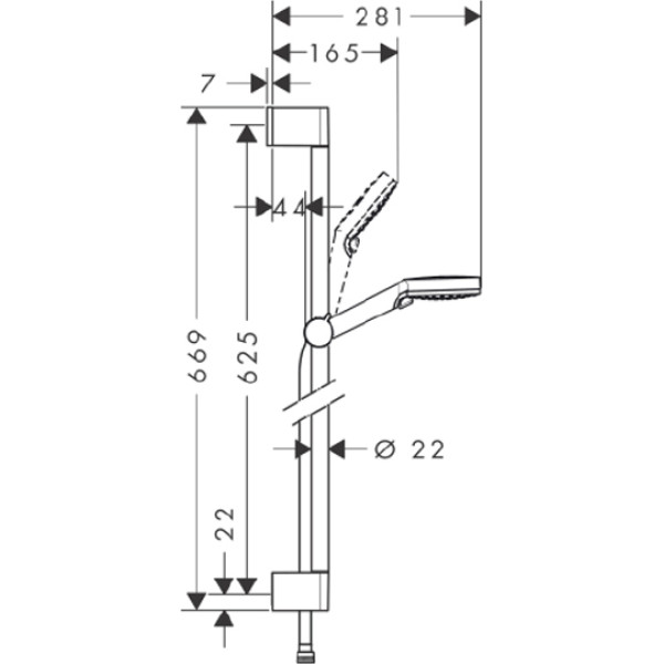 Гарнитур душевой Hansgrohe Crometta Vario (26532400)