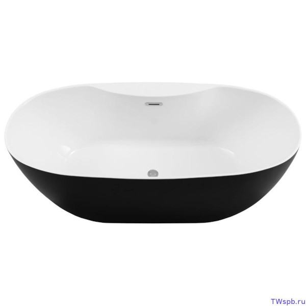 Ванна акриловая Aquanet Family Sweet 170х78 белый/черный матовый Black matte слив-перелив (293085)
