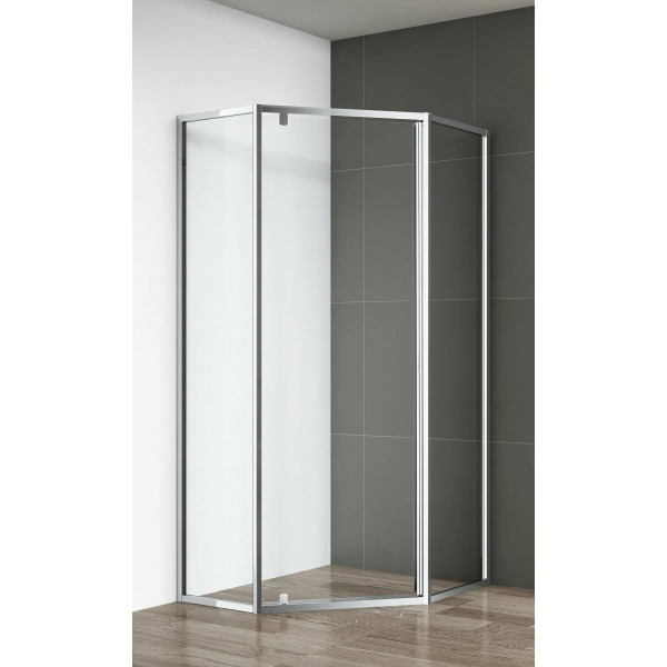 Душевой уголок Cezares ECO 90x90x195 стекло матовое, профиль хром (ECO-O-P-1-90-P-Cr)