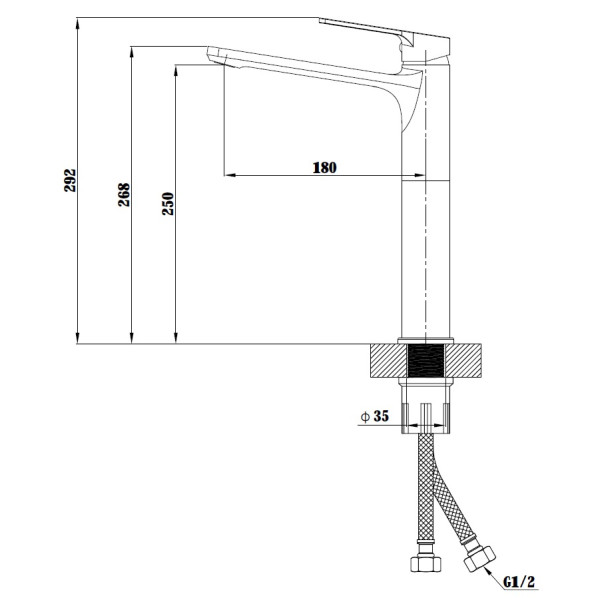 Смеситель для раковины Esko Санкт-Петербург хром (SPb 25)