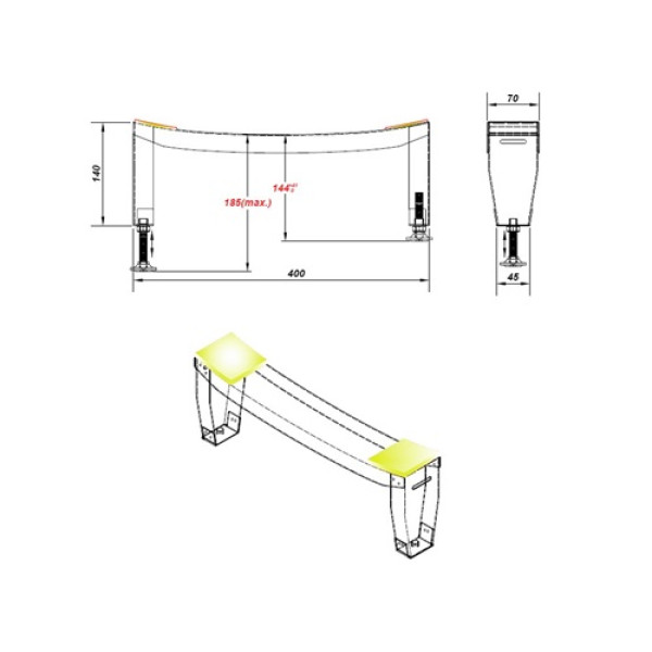 Ножки на стальные ванны BLB UNIVERSAL, ANATOMICA, EUROPA (APMSTDBL1)