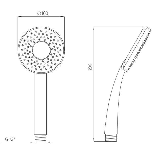 Душевая лейка Melodia 1 функция d100 хром/серый (MKP20534) Душевая лейка Melodia 1 функция d100 хром/серый (MKP20534)