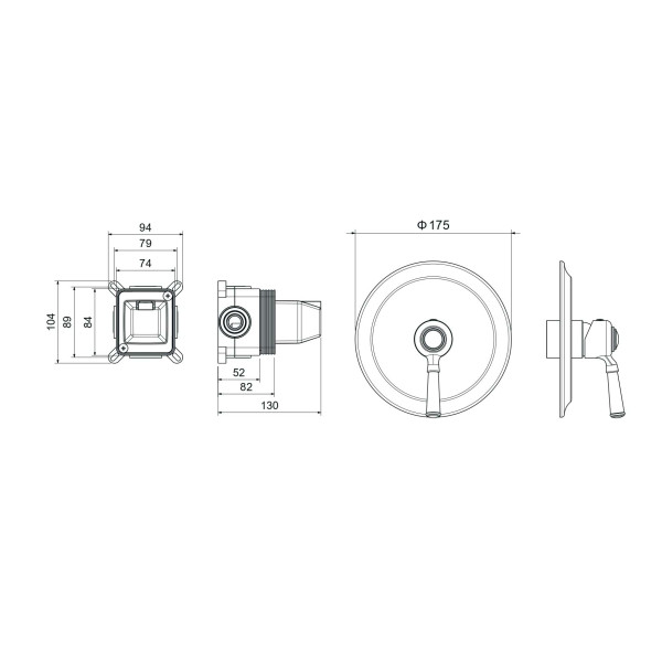 Смеситель для душа Aquatek Классик хром (AQ1566CR)