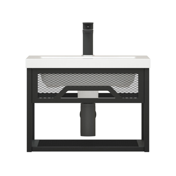 Тумба подвесная Melodia Металлика 50 (Como 50) металл черная (MFR80103BK)