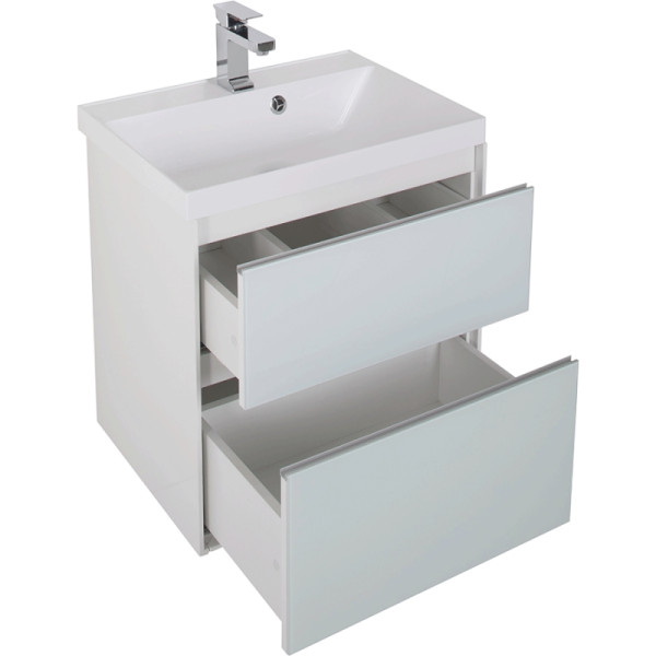 Тумба подвесная Aquanet Гласс 60 белый (00196961)