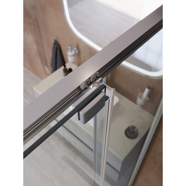 Душевой уголок Cezares Lux 120x90x195 стекло прозрачное, профиль хром (LUX-AH-FS-11-120/90-C-CR)