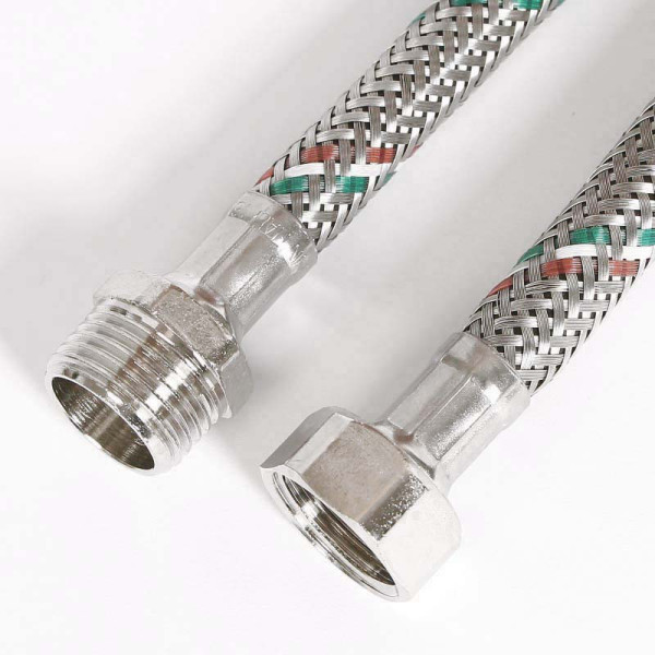 Подводка гибкая Uni-Fitt 2000 мм 1/2" НВ DN 8 оплётка из нерж. стали (501S2020) Подводка гибкая Uni-Fitt 2000 мм 1/2" НВ DN 8 оплётка из нерж. стали (501S2020)