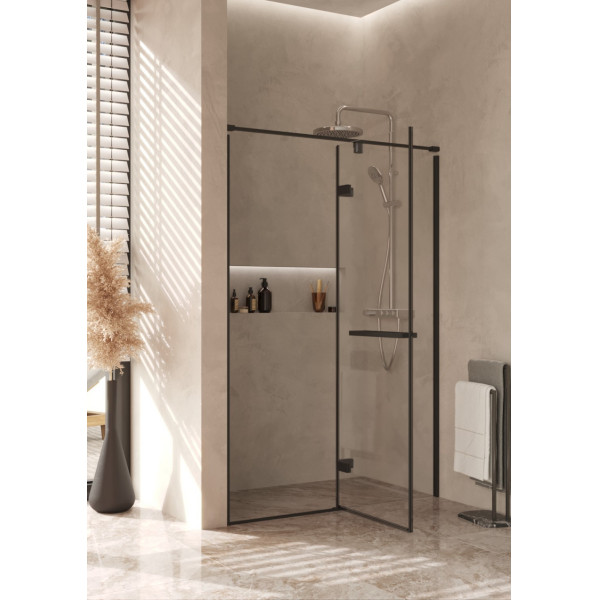 Душевая дверь Roca Akropolis 140x200  R стекло прозрачное, профиль черный матовый (Z.RU93.0.780.0)