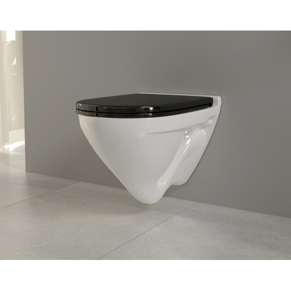 Унитаз подвесной Sanita Luxe Attica Black с сиденьем с микролифт