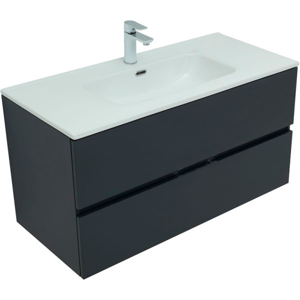 Тумба подвесная Aquanet Алвита New 100 2 ящика, антрацит (00277519) Тумба подвесная Aquanet Алвита New 100 2 ящика, антрацит (00277519)