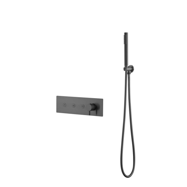 Смеситель для душа fusion с ручным душем gun metal GM графит (130-SYS-GM)