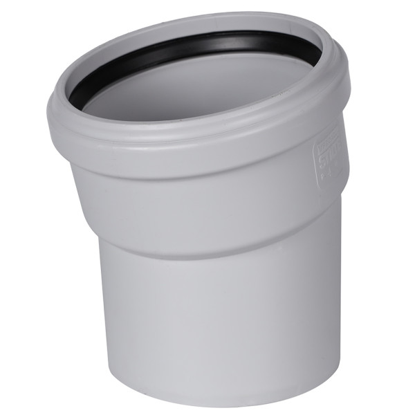 Отвод 110x15 Stout (PP, серый) (SKB-0008-011015)
