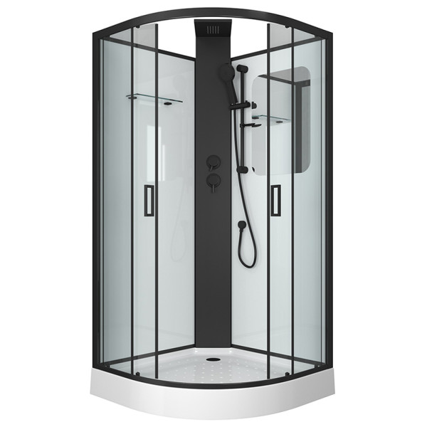 Душевая кабина Grossman 100x100 стекло прозрачное, профиль черный (GR-250) Душевая кабина Grossman 100x100 стекло прозрачное, профиль черный (GR-250)