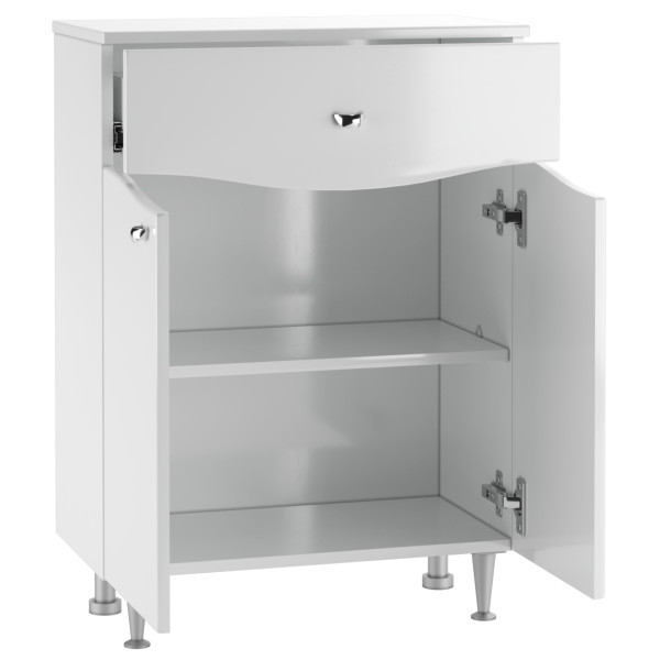 Комод 60 Волна с верхним ящиком В1 Айсберг Домино (DA1004K)