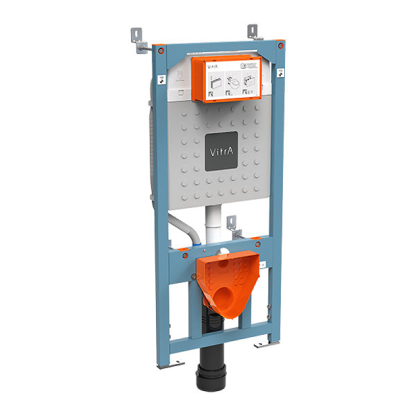 Комплект инсталляция с унитазом Vitra Sento L-Box с клавишей хром (9830B003-7207)