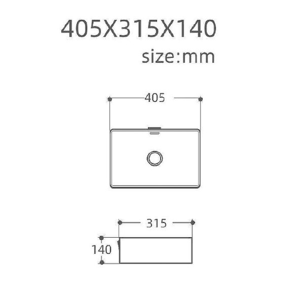Раковина накладная Aquanet PERFECT-1 40,5х31,5х14 белая (273675)