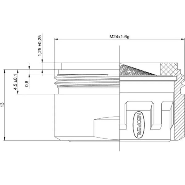 Аэратор Lemark NEOPERL PERLATOR HONEYCOMB LAMINAR M24 внутренний ламинарный поток (NP13304-BL)