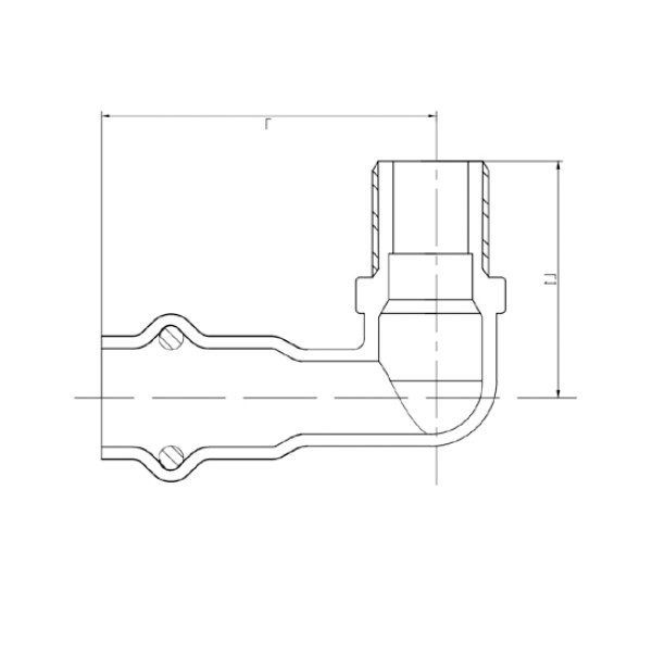 Переход угл. 35*1 1/4"Н Vieir VER-PRO (нерж.сталь, пресс) (VPLM356)