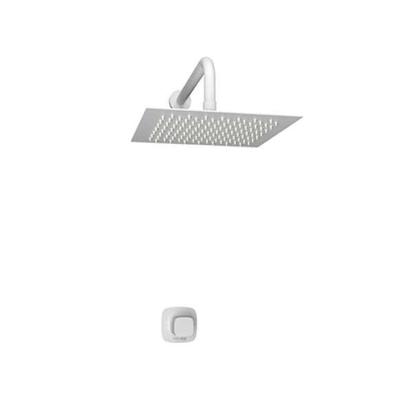 Смеситель для душа встраиваемый с верхней душевой насадкой WasserKRAFT белый (A9551.146.254)