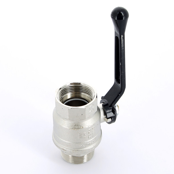 Кран Bugatti 1 1/4" ВН шаровый New Jersey 915 (черная ручка) (09150006)