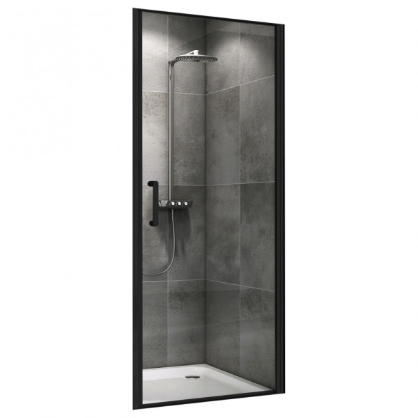 Душевая дверь Abber Sonnenstrand 80x195 стекло прозрачное, профиль черный (AG04080B) Душевая дверь Abber Sonnenstrand 80x195 стекло прозрачное, профиль черный (AG04080B)