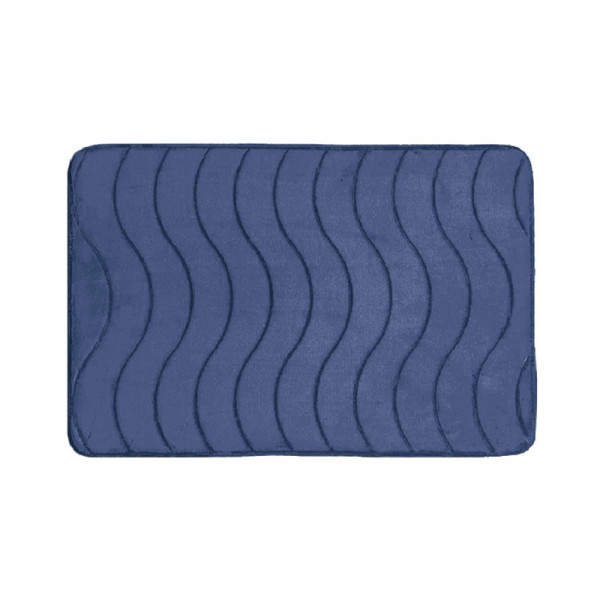 Коврик для ванной Melodia DOLCE флисовый 50х80 тёмно-синий (MK407) Коврик для ванной Melodia DOLCE флисовый 50х80 тёмно-синий (MK407)