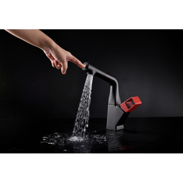 Смеситель для кухни Lemark Soul черный/красный (LM6008BR) Смеситель для кухни Lemark Soul черный/красный (LM6008BR)