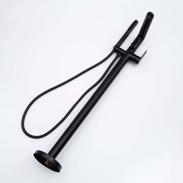 Смеситель напольный Aquatek Ника черный матовый (AQ1845MB)