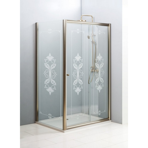 Душевой уголок Cezares Giubileo 120x90x195 стекло с узором, профиль бронза (GIUBILEO-AH-1-120/90-SCORREVOLE-CP-Br) Душевой уголок Cezares Giubileo 120x90x195 стекло с узором, профиль бронза (GIUBILEO-AH-1-120/90-SCORREVOLE-CP-Br)
