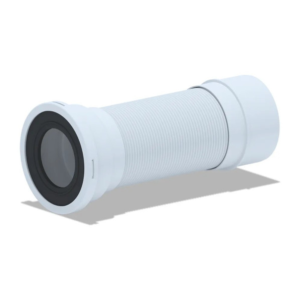 Отвод для унитаза гофрированный с металлической спиралью АНИ 110 мм.(260-560 мм.) АНИ пласт (K921)