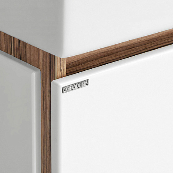 Тумба-умывальник Aquaton подв Эклипс М эбони св лев/1WH301972 Раковина Эрис (1A1728K1EK49L)