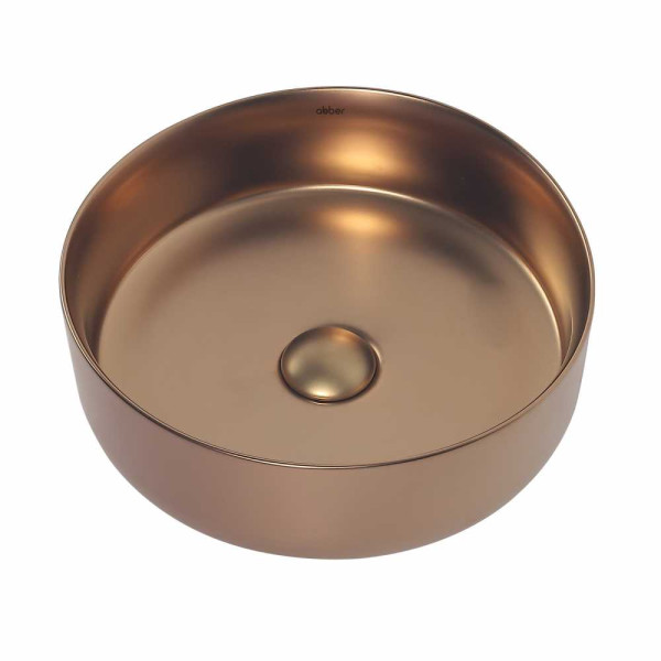 Раковина накладная Abber Bequem розовое золото матовое (AC2108MRG) Раковина накладная Abber Bequem розовое золото матовое (AC2108MRG)