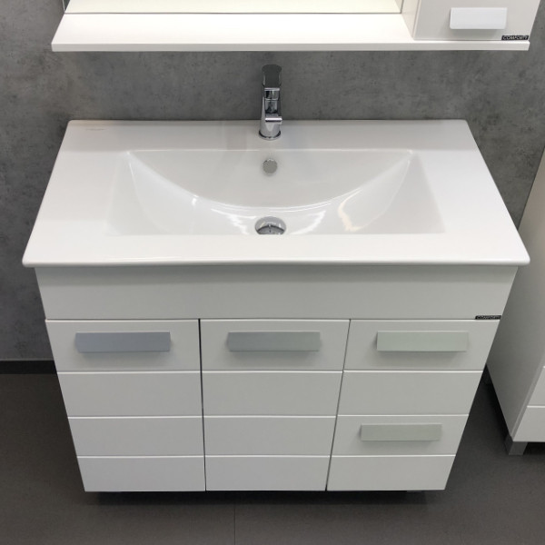 Тумба напольная Comforty Модена М 910x875x465 белый матовый с раковиной (00-00001485) Тумба напольная Comforty Модена М 910x875x465 белый матовый с раковиной (00-00001485)