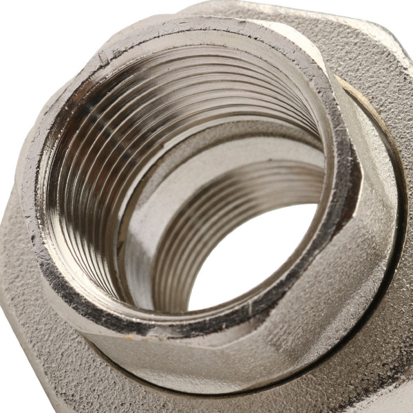 Сгон прямой (американка) 3/4" ВВ с коническим уплотнением Tiemme (никель) (1500368 / 1557N000505)