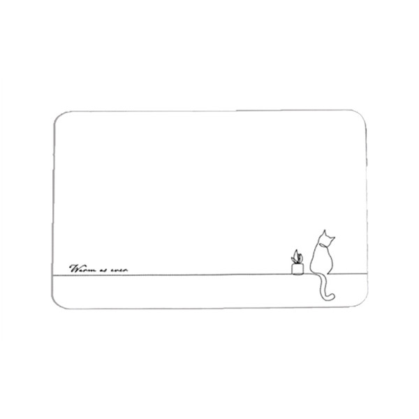 Коврик для ванной Melodia QUADRO диатомитовый 50х80 белый (MK204)