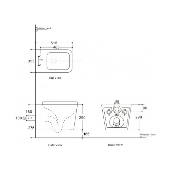 Унитаз подвесной Aquanet Tavr 2.0 W с сиденьем Soft Close (243545)