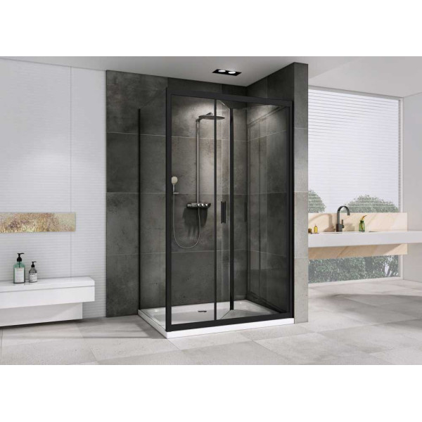 Душевой уголок Abber Sonnenstrand 90x100 стекло прозрачное, профиль черный (AG07100B-S90B) Душевой уголок Abber Sonnenstrand 90x100 стекло прозрачное, профиль черный (AG07100B-S90B)