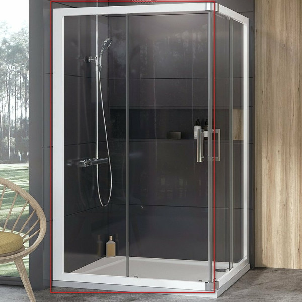 Дверь душевая Ravak 10° 10RV2K-80 80x190 стекло прозрачное, профиль белый (1ZI4010Z1)