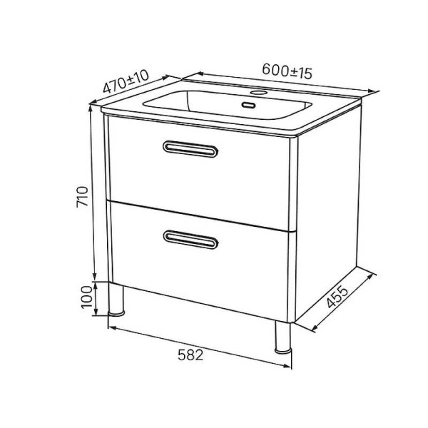 Тумба напольная Iddis Brick 60 белая (BRI60WFi95)