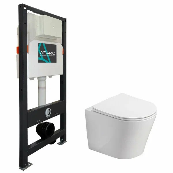 Инсталляция с унитазом Сет Azario Инсталляция для подвесного унитаза 3/6л с унитазом Mona без клавиши