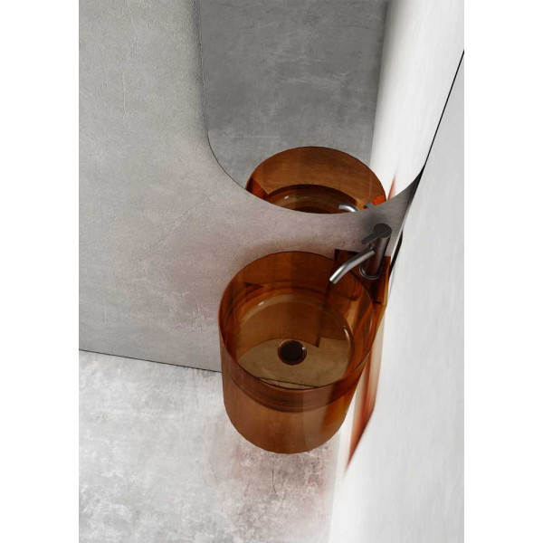 Раковина подвесная Abber Kristall коричневая (AT2705Opal) Раковина подвесная Abber Kristall коричневая (AT2705Opal)