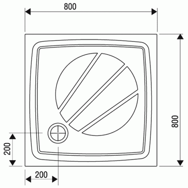 Душевой поддон Ravak Perseus Pro-80 80х80 белый (XA034401010)