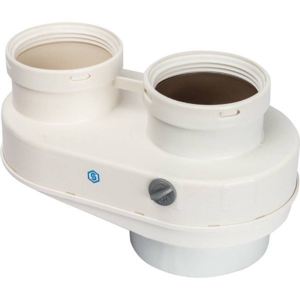 Элемент дымохода Stout DN80/80 адаптер для подкл.разд.труб (совместимый с Baxi) PP-Ryton (SCA-8080-210002)