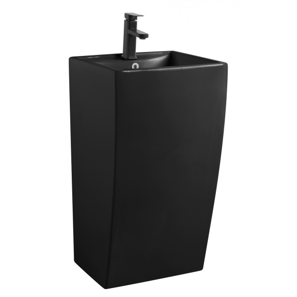 Раковина напольная Azario Comella 48x83x42 черная (AZ-314MB) Раковина напольная Azario Comella 48x83x42 черная (AZ-314MB)