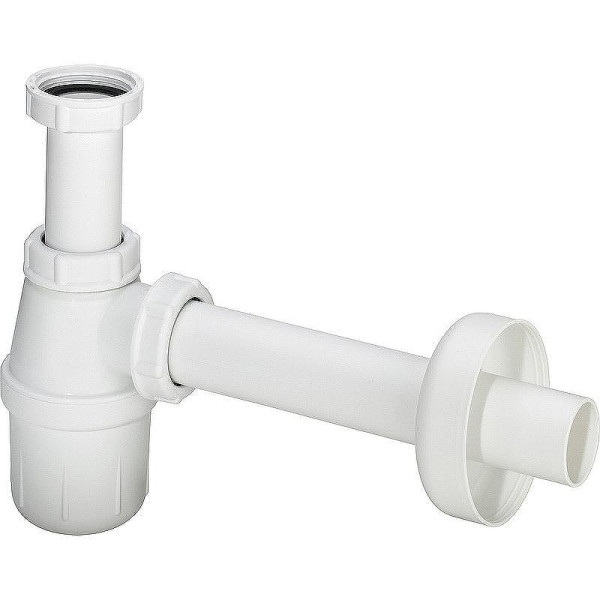 Сифон для раковины (пластик) с пристенной розеткой D=50 мм 1 1/4х32 белый Viega (108694)