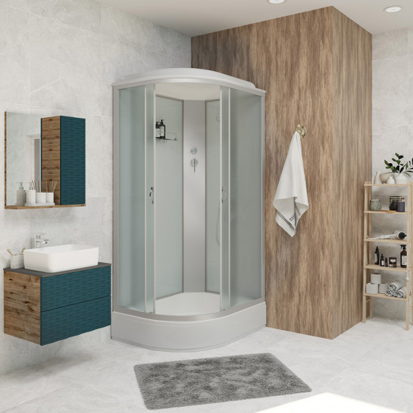 Душевая кабина Classic 80x110 стекло матовое, профиль хром матовый (NG-33184R) Душевая кабина Classic 80x110 стекло матовое, профиль хром матовый (NG-33184R)