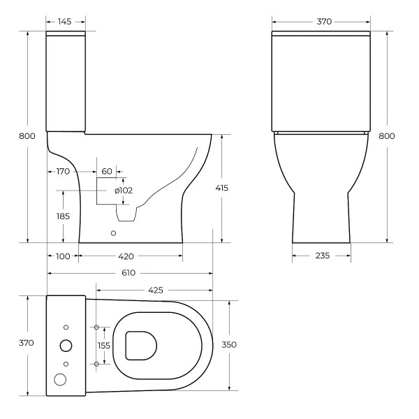 Унитаз-компакт BelBagno Lounge безободковый (BB045CPR/SC/BB045/051T)